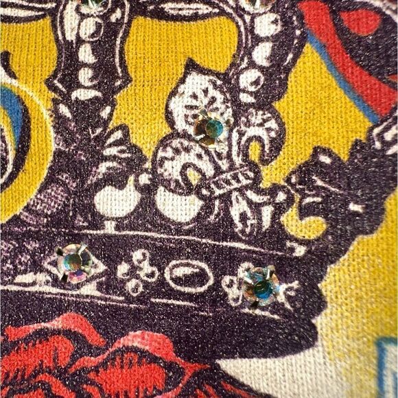 Bejeweled By Susan Fixel Vintage "Crown‎ Roses" M Top NWOT Swarovski crystals - Picture 11 of 12